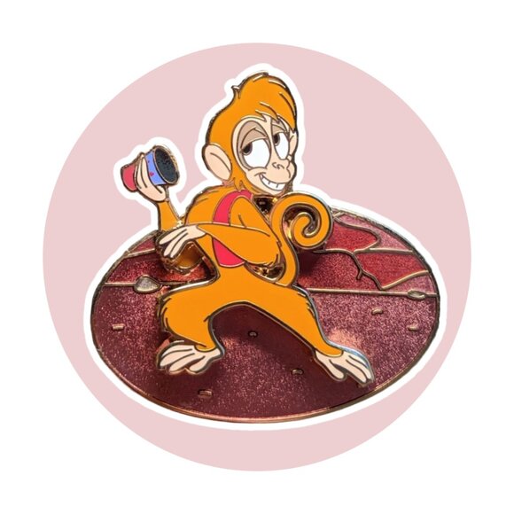 Aladdin Disney Fairy Tails Pin: Abu Escapades Tipping Hat
